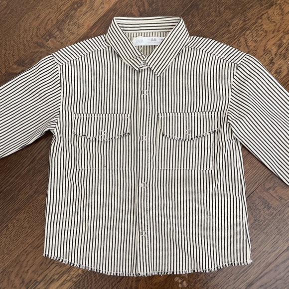 Zara Baby Striped Button Up - Picture 3 of 5